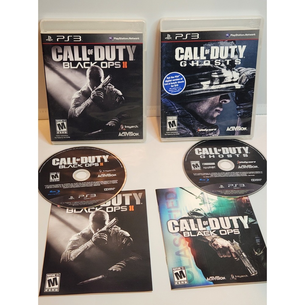 Call of Duty Black Ops 2 & Call of Duty Ghost PS3 With Manuals Tested
